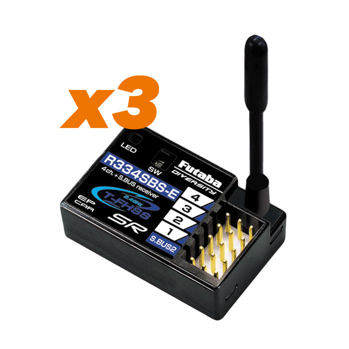 T4PM Plus 4-Channel Surface Radio with 3x R334SBS-E Rx