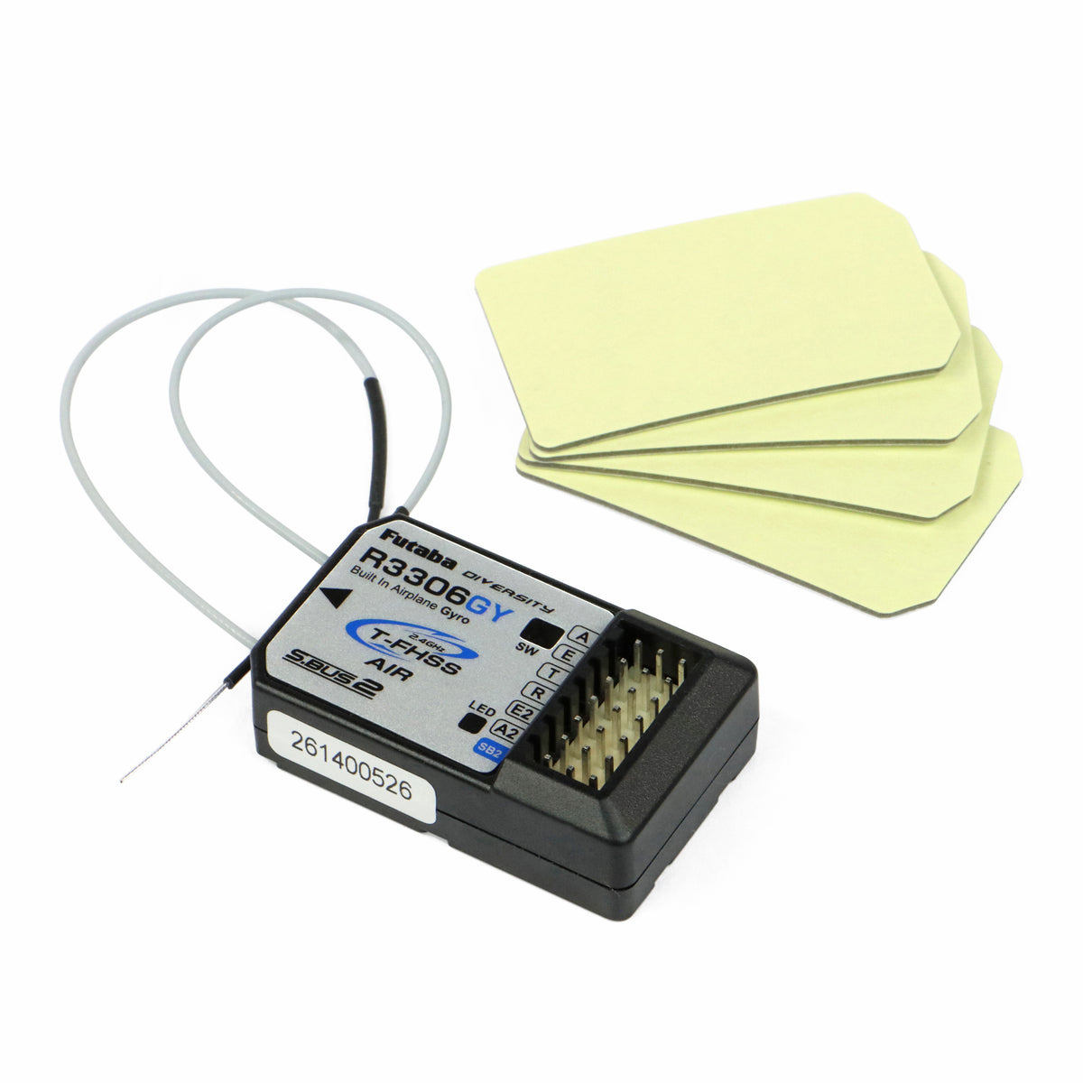 R3306GY Six (expandable) Channel T-FHSS Receiver / 6-axis Fixed-wing Gyro with S.Bus2 Output