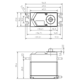 HPS-AA702 Standard Brushless Servo PWM/S.BUS2 41.0kg 0.075s 4.8V - 7.4V