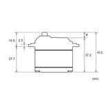 S-A601 Coreless Digital Servo PWM/S.Bus2 41kg 0.11s 4.8 - 7.4V