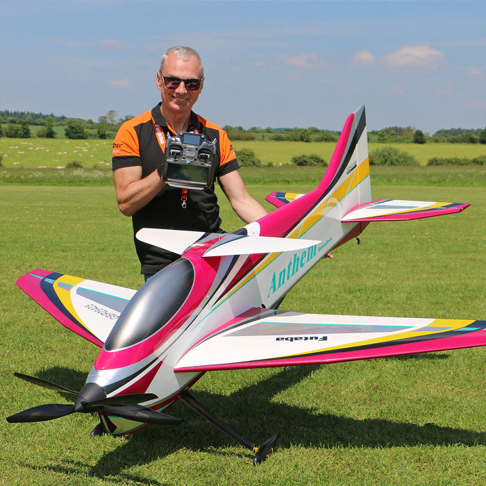 Kevin Caton with his Futaba T32MZ-WC and RC Plane