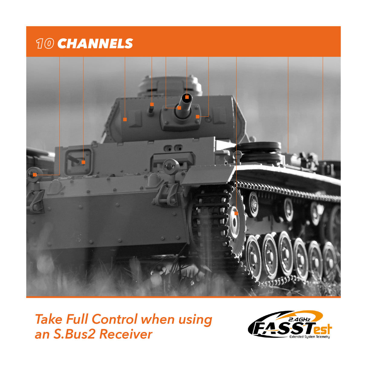 T10XCR 10-Channel Surface Radio with R404SBS Rx