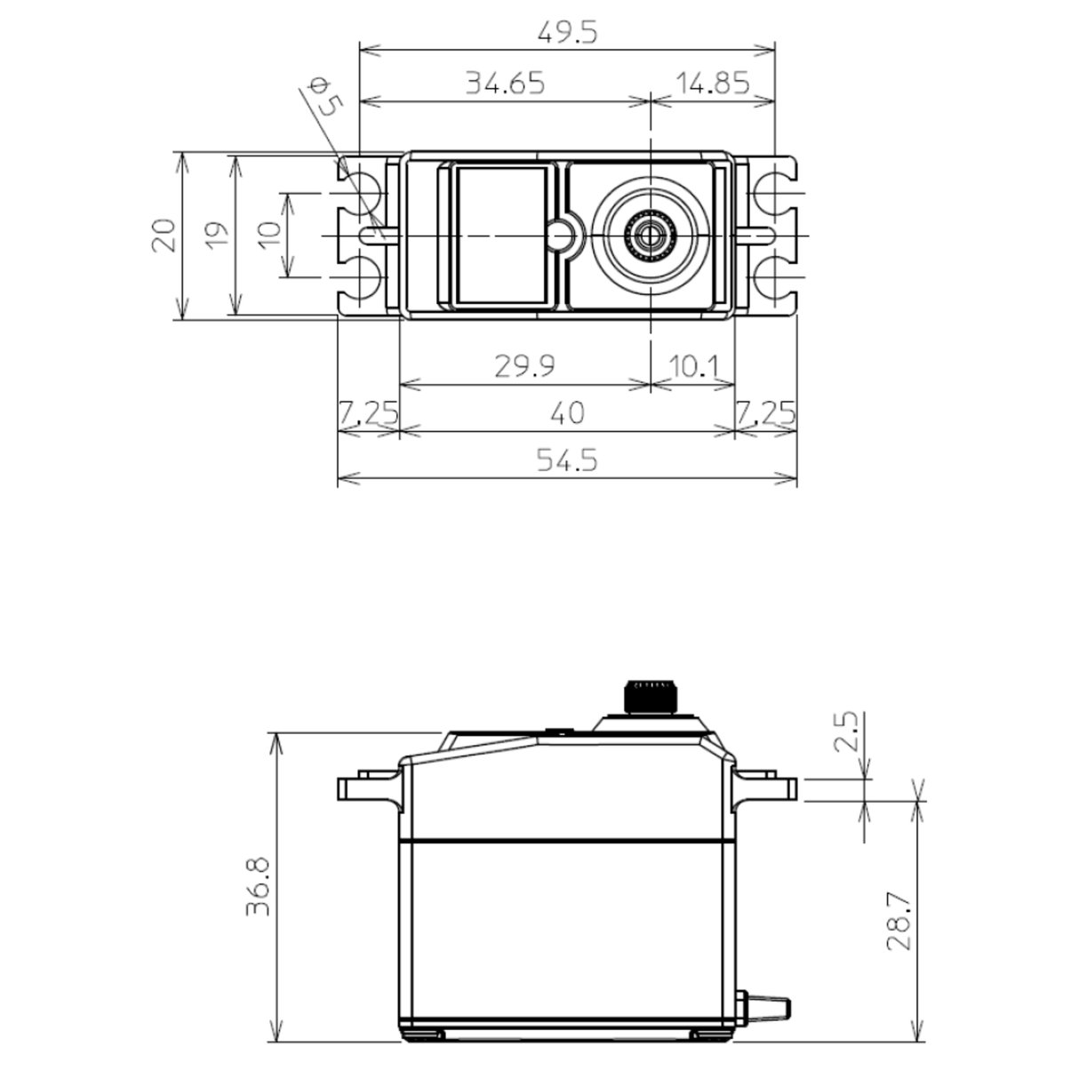 S-A501 Standard Coreless Servo PWM/S.BUS2 16.8kg 0.11s 4.8V - 7.4V