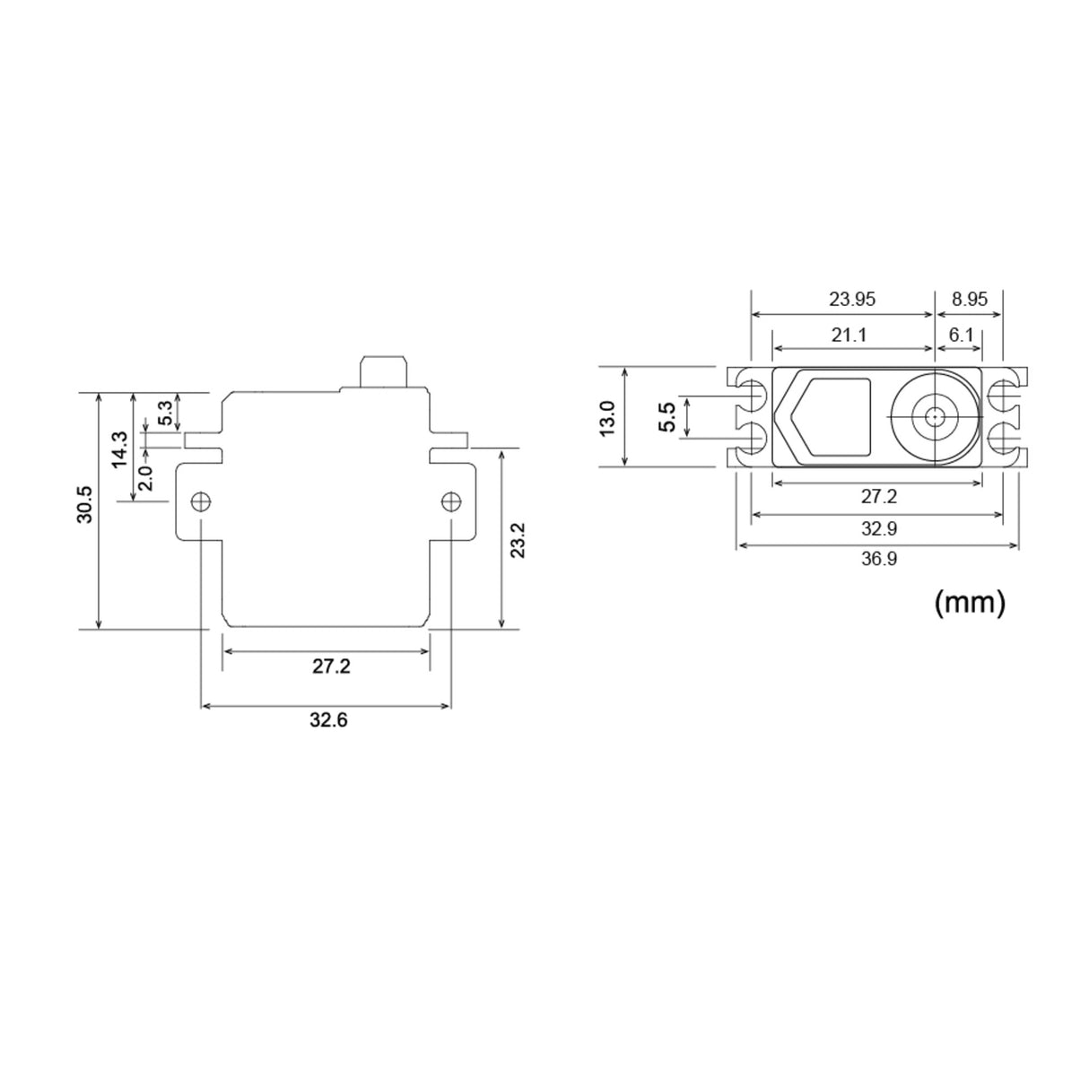 BLS-CM600 Mini Brushless Servo PWM/S.BUS2 6.5kg 0.08s 4.8V - 7.4V