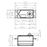 HPS-HT700 Low Profile Brushless Servo MG PWM/S.BUS2 9.6kg 0.045s 4.8V - 7.4V