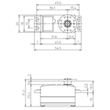 S-A400 Low Profile Digital Servo PWM/S.BUS2 8.0kg 0.08s 4.8V - 7.4V