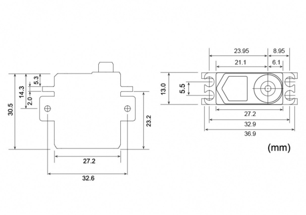 BLS-CM600 Mini Brushless Servo PWM/S.BUS2 6.5kg 0.08s 4.8V - 7.4V