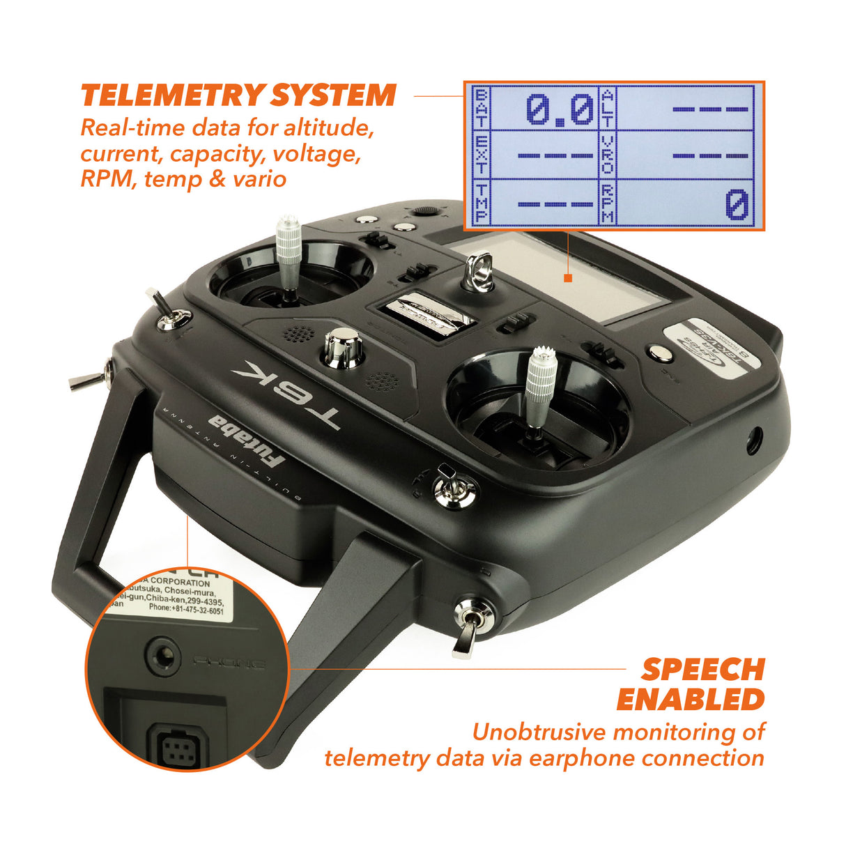 T6K-V3S 8-Channel Air Radio with R3008SB Rx, Mode 1