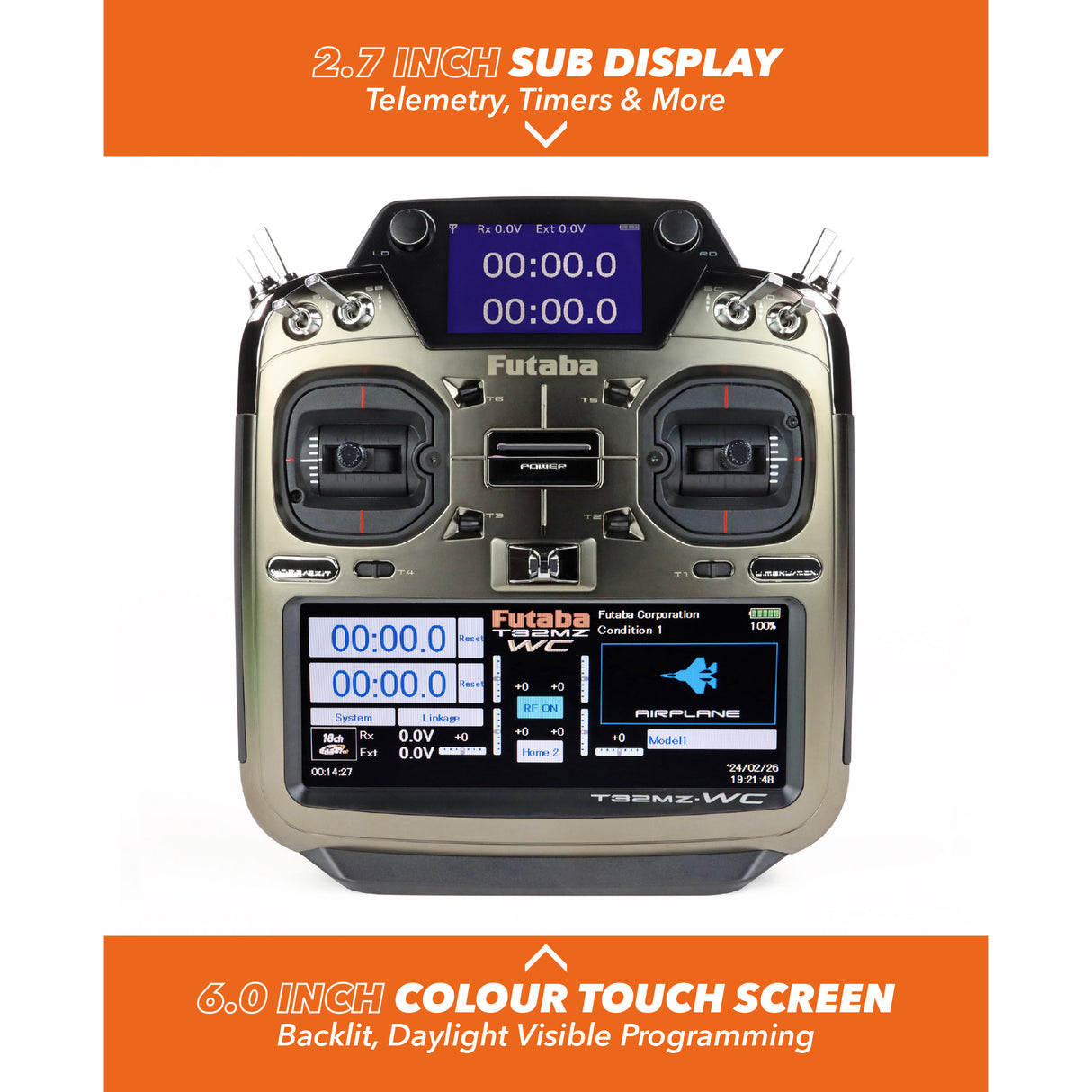 32MZ-WC 26-Channel Air Radio with R7214SB Rx, Multi-mode