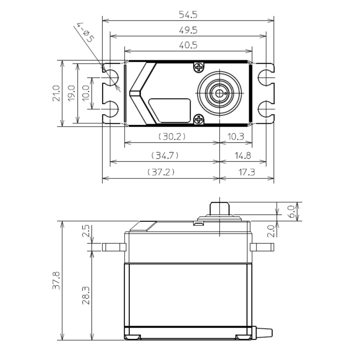 HPS-CB701 Standard Brushless Servo MG PWM/S.BUS2 49kg 0.075s 4.8V - 7.4V