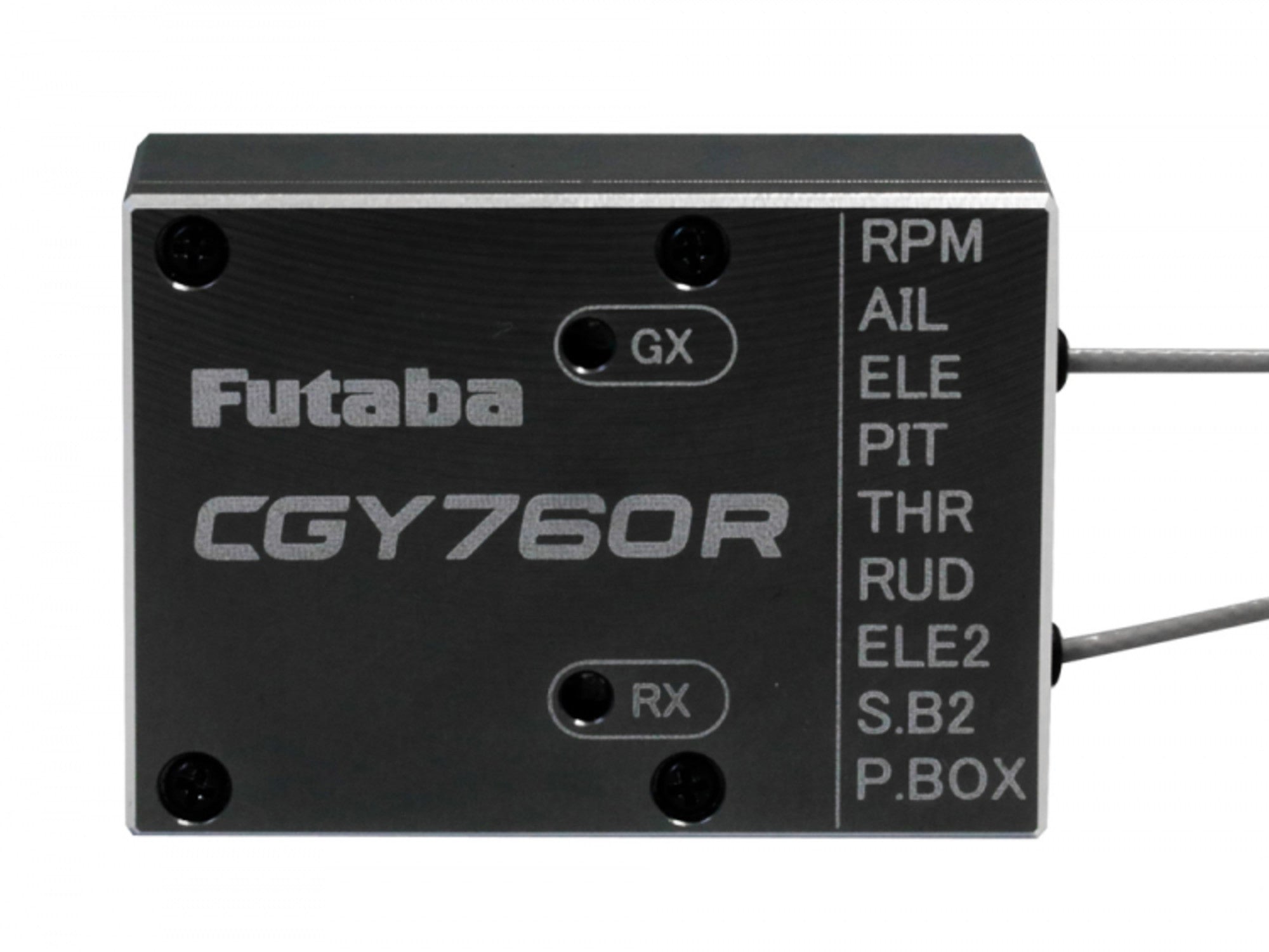 Futaba CGY760R 3軸ジャイロ内蔵レシーバー CGY760R-GPB1 3-Axis Helicopter Gyro, T-FHSS/FASSTest Rx and