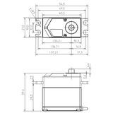 HPS-AA702 Standard Brushless Servo PWM/S.BUS2 41.0kg 0.075s 4.8V - 7.4V