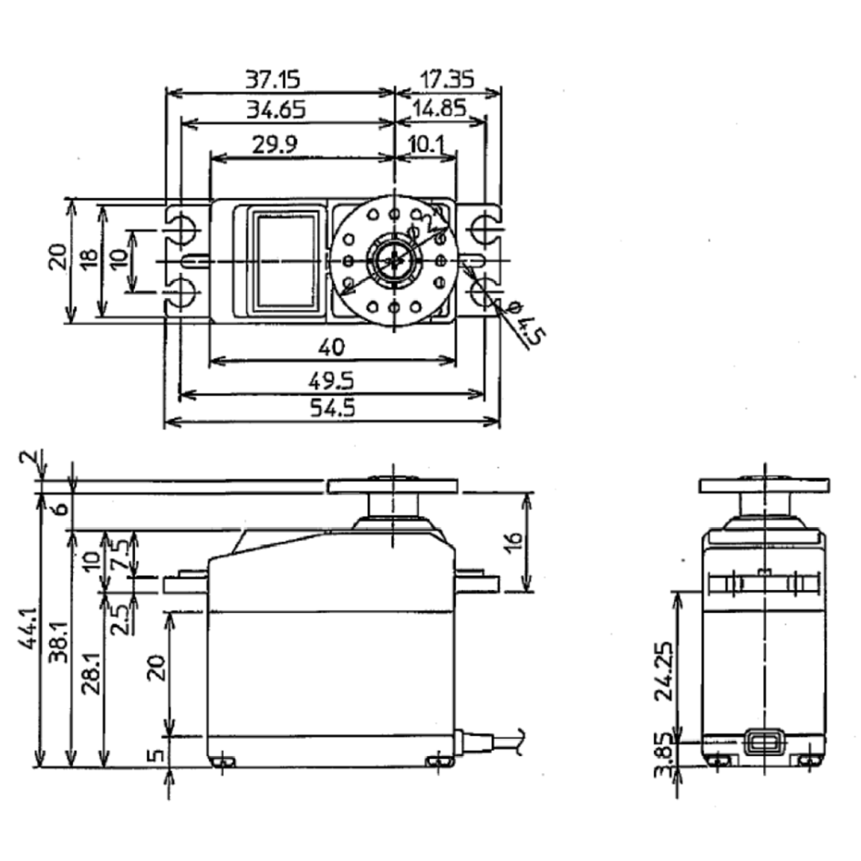 S-A301 Standard Digital Servo PWM/S.BUS2 9kg 0.13s 4.8V - 7.4V