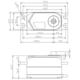 HPS-CD700 Low Profile Brushless Servo PWM/S.BUS2 9.6kg 0.045s 4.8V - 7.4V