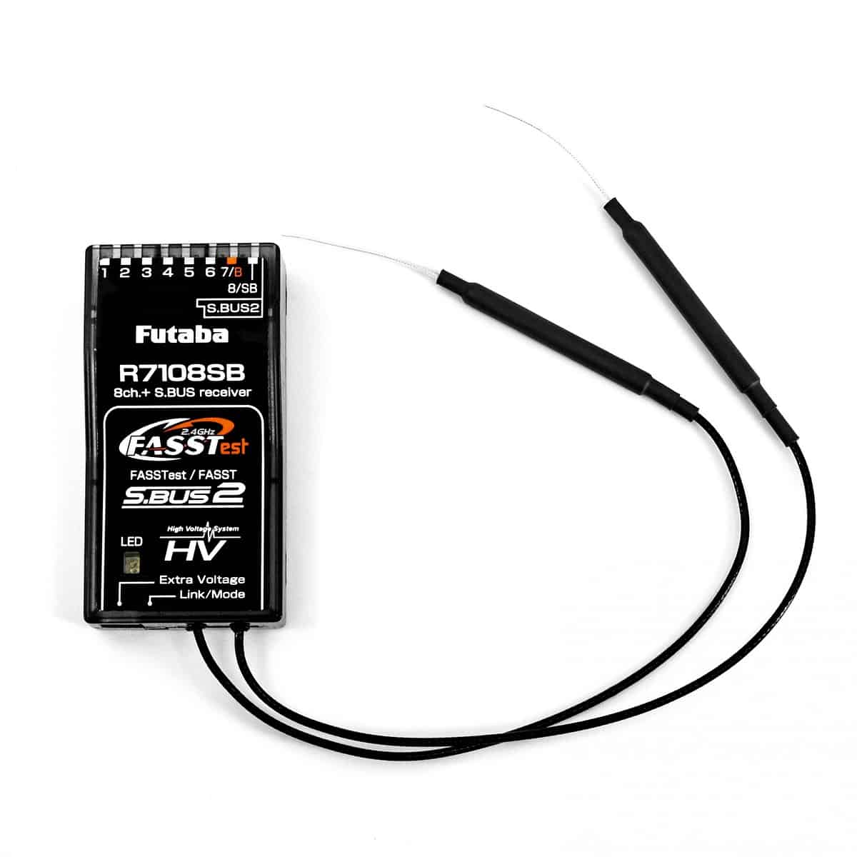 R7108SB 8-Channel (PWM) Air Receiver (18-Channel S.BUS) FASST / FASSTest - High Gain Aerials