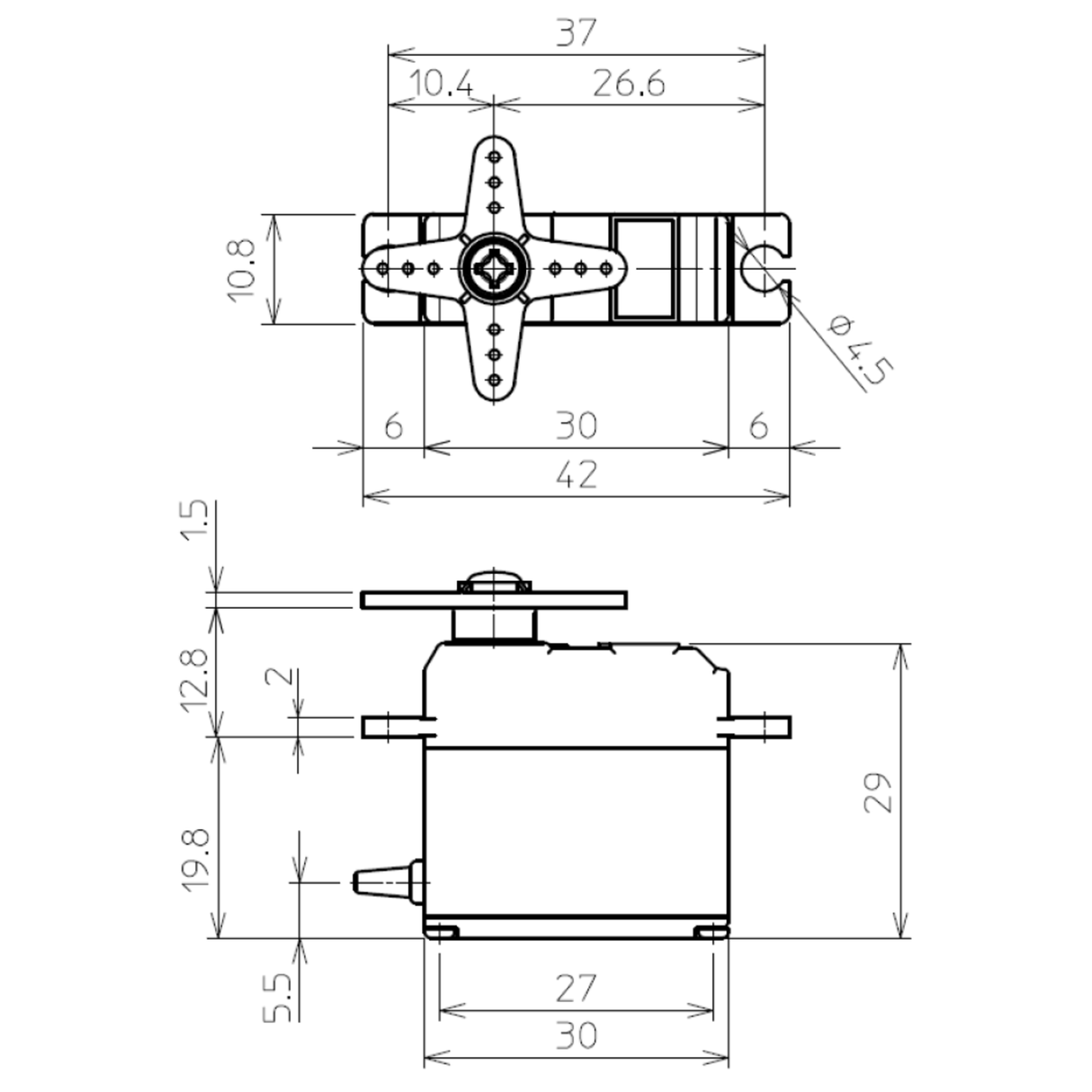 S3150 Slim Digital Glider Servo 3.7kg 0.24s 4.8V