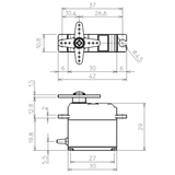 S3150 Slim Digital Glider Servo 3.7kg 0.24s 4.8V