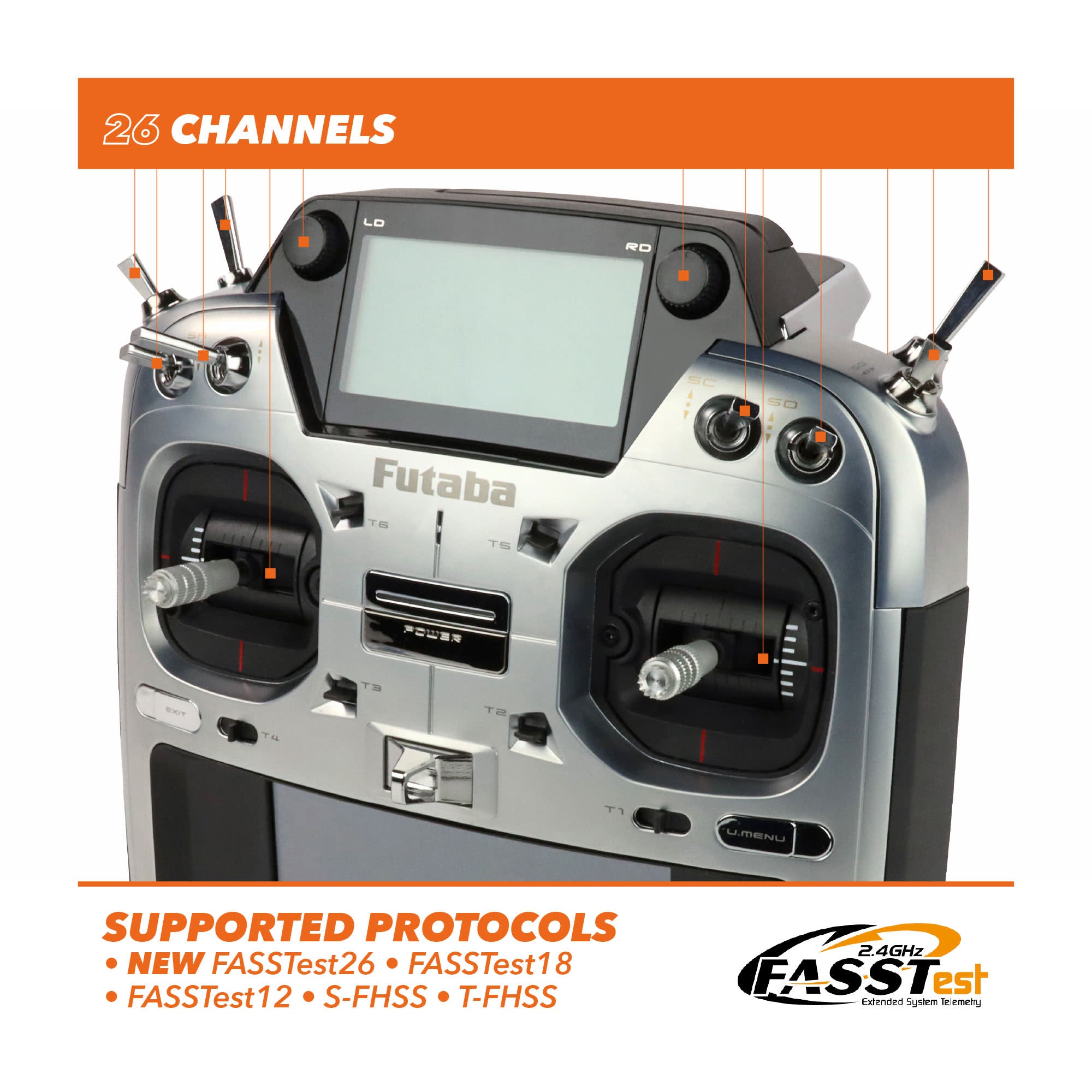 T26SZ 26-Channel Air Radio with R7208SB Rx, Multi Mode – Futaba UK